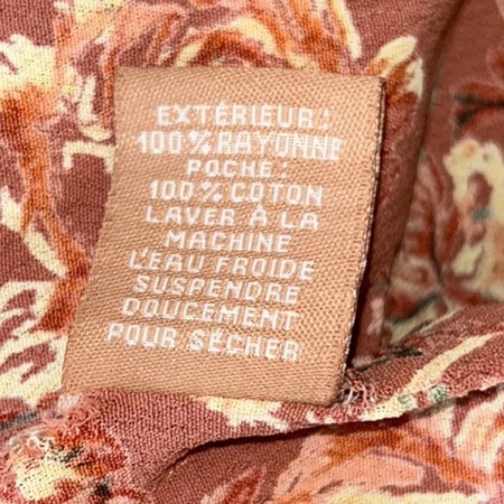 April Cornell Floral Print Wrap Front Chiffon Midi Dress - XL - Picture 12 of 13